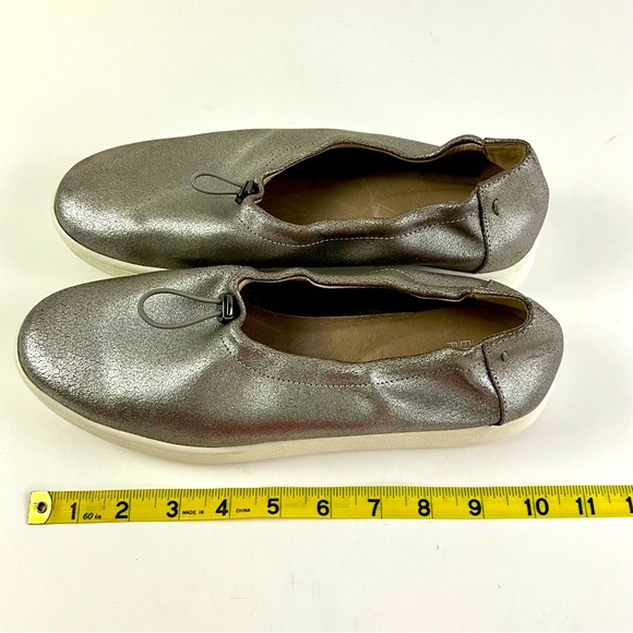 Eileen Fisher Loafers Sydney Slip-On Leather Sulver Sneakers woman Size 9 - Picture 8 of 11